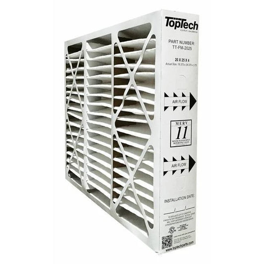 TopTech Part# TT-FM-2025QB Air Filter 20x25x4 MERV 11)